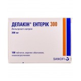 ДЕПАКИН® ЭНТЕРИК 300 таблетки, п/о, киш./раств. по 300 мг №100 (10х10)