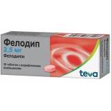ФЕЛОДИП таблетки с модиф. высвоб. по 2,5 мг №30 (10х3)