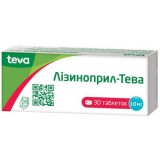 ЛИЗИНОПРИЛ-ТЕВА таблетки по 10 мг №30 (10х3)