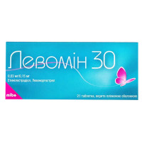 Левомин 30 табл.п/пл.об. 0.03мг/0.15мг №21 (21х1)