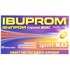 ІБУПРОМ СПРИНТ Макс КАПС капс. мяк. 400мг №20
