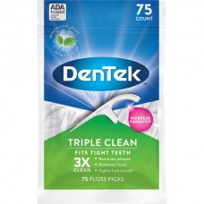DENTEK TRIPLE CLEAN Потрійне очищення Флос-зубочистки, 75 шт.