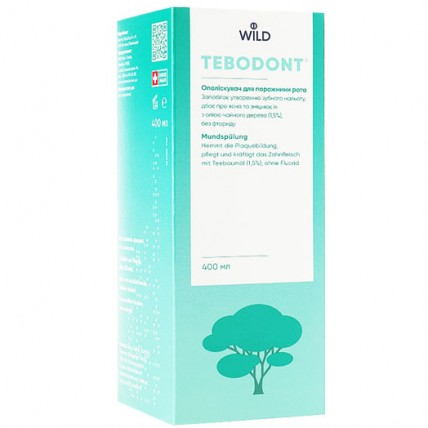 DR. WILD TEBODONT-F Ополаскиватель для полости рта, с маслом чайного дерева и фторидом, 500 мл