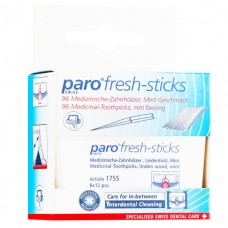 PARO FRESH-STICKS Медицинские зубочистки, среднего размера, с мятным вкусом, 96 шт.