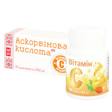Аскорбиновая кислота таблетки по 0,5 г (500 мг) №50