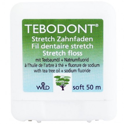 DR. WILD TEBODONT-F Зубная нить с маслом чайного дерева и фторидом натрия, 50 м