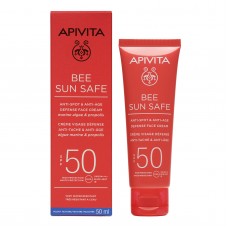 APIVITA BEE SUN SAFE Солнцезащитный крем для лица против пигментных пятен и защиты от старения SPF50