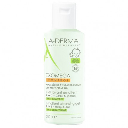 A-DERMA EXOMEGA контрол гель-емолент 2-в-1 200мл