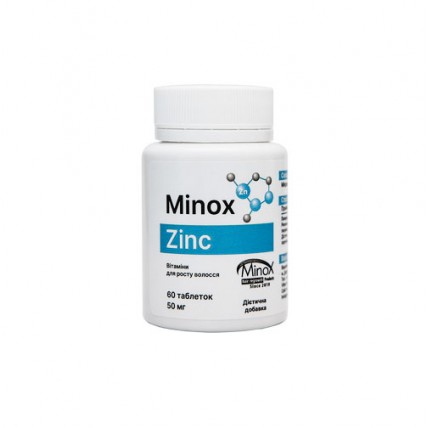 МИНОКС добавка диетическая MinoX Zinc - витамины для роста волос таблетки №60