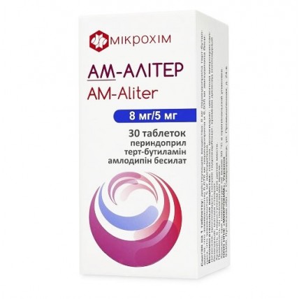 АМ-АЛІТЕР таблетки по 8 мг/5 мг №30 (10х3)