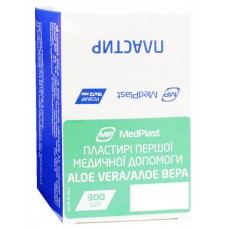 Пластир першої медичної допомоги AQUA/ АКВА MP MedPlast, 300 шт.