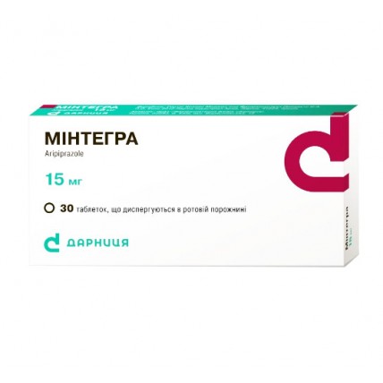 МИНТЕГРА таблетки, дисперг. в рот. полос. по 15 мг №30 (10х3)