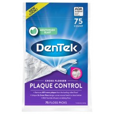 DenTek Plaque Control Флос-зубочистка контроль зубного налета 75 шт.