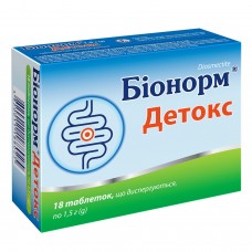 БІОНОРМ ДЕТОКС таблетки, дисперг. по 1.5 г №6 у бліс.