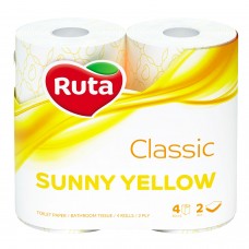 Папір туалетний Ruta Classic 4 шт жовтий
