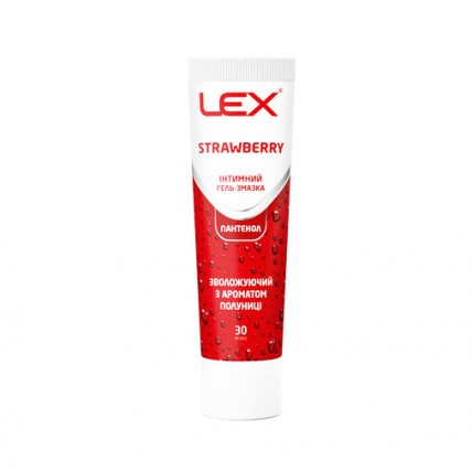 Гель-смазка интимная LEX Stawberry с ароматом клубники 30 мл