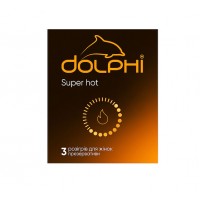 Презервативи Dolphi Super Hot з крапками та ребрами із змащувачем з зігріваючим ефектом №3