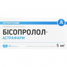 БИСОПРОЛОЛ-АСТРАФАРМ таблетки по 5 мг №60