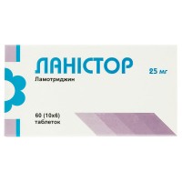 ЛАНІСТОР таблетки по 25 мг №60 (10х6)
