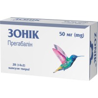 ЗОНИК капсули тв. по 50 мг №28 (14х2)