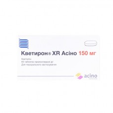 КВЕТИРОН XR Асіно таблетки прол./д. по 150 мг №60 (10х6)