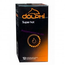 Презервативи DOLPHI Super Hot з крапками та ребрами та розігріваючим змащувачем №12