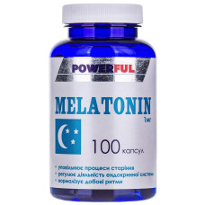 МЕЛАТОНІН POWERFUL капсули по 1 мг №100 у бан.