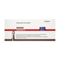 ВІПЕНЕМ порошок для р-ну д/інф. по 500 мг/500 мг №10 у флак.