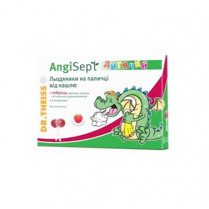 АНГІ СЕПТ ДР. ТАЙСС дит. від кашлю  льод. на паличці 10 г №6