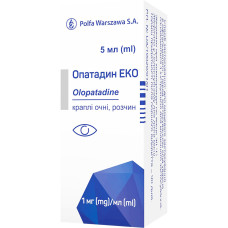ОПАТАДИН эко капли глаз., р-р 1 мг/мл по 5 мл №1 во флак.-кап.