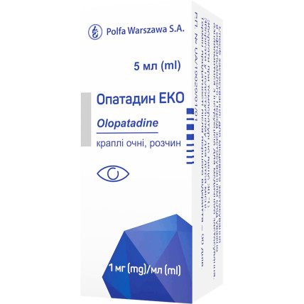 ОПАТАДИН еко краплі оч., р-н 1 мг/мл по 5 мл №1 у флак.-крап.