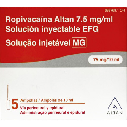 РОПІВАКАІН-ВІСТА  розчин д/інф. 7.5 мг/мл по 10 мл №5 в амп.