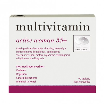 MULTIVITAMIN ACTIVE women 55+ витамины для женщин, таблетки №90 (NEW NORDIC)