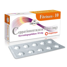 ФИБРИНАЗА-10 таблетки, п/о, киш./раств. по 10 мг №30