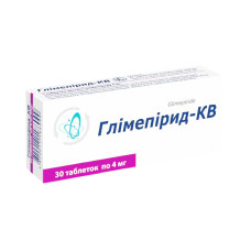 ГЛИМЕПІРИД-КВ таблетки по 4 мг №30 (10х3)