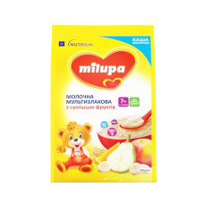Каша молочна МІЛУПА (MILUPA) Мультизлакова з сумішшю фруктів, з 7 місяців, 210 г
