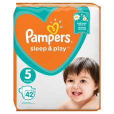 Підгузки дитячі PAMPERS  Sleep & Play розмір 5 (11-16 кг) № 42