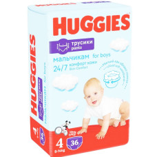 Подгузники-трусики детские HUGGIES Pants Boy для мальчиков, размер 4, 9-14 кг № 36