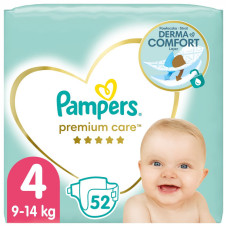 Підгузки дитячі Pampers Premium Care Maxi розмір 4, 9-14 кг, 52 штуки