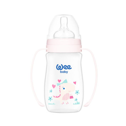WEE BABY 138 CLASSIC PLUS бутылочка для кормления с ручками 250мл + соска