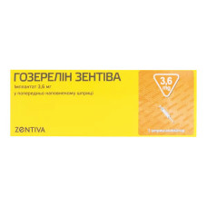 Гозерелін Зентіва імплантант по 3,6 мг №1 у попер. запов. шпр.