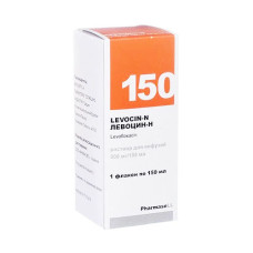 ЛЕВОЦИН-Н розчин д/інф., 500 мг/100 мл по 150 мл у флак.