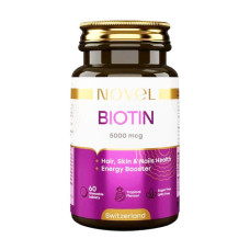 NOVEL Вітаміни Біотин 5000 мкг таблетки жувальні №60