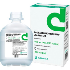 МОКСИФЛОКСАЦИН-Дарниця розчин д/інф. 400 мг/250 мл по 250 мл у флак.
