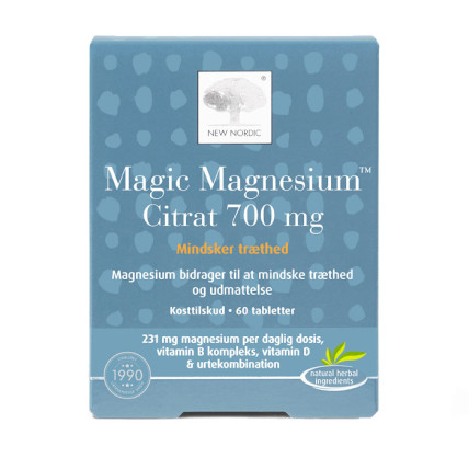 MAGIC MAGNESIUM CITRAT магній цитрат для енергії, 700мг таблетки №60 (NEW NORDIC)