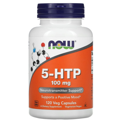 NOW Foods 5-HTP, 5-гідрокситриптофан 100 мг капс, №120