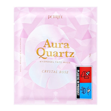 PETITFEE Маска гідрогелева д/обл. з екстрактом перлів та трояндою Aura Quartz Hydrogel Face Mask Crystal Rose (1шт)