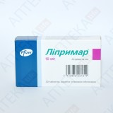ЛИПРИМАР® таблетки, п/плен. обол., по 10 мг №30 (10х3)