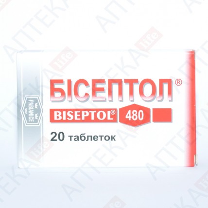 БИСЕПТОЛ® таблетки, 400 мг/80 мг №20 (20х1)