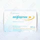 МИФОРТИК таблетки, п/о, киш./раств. по 180 мг №120 (10х12)